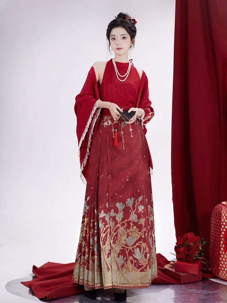 Ming Dynasty Modern Hanfu, Mamianqun, Thrilling Banquet 惊鸿宴