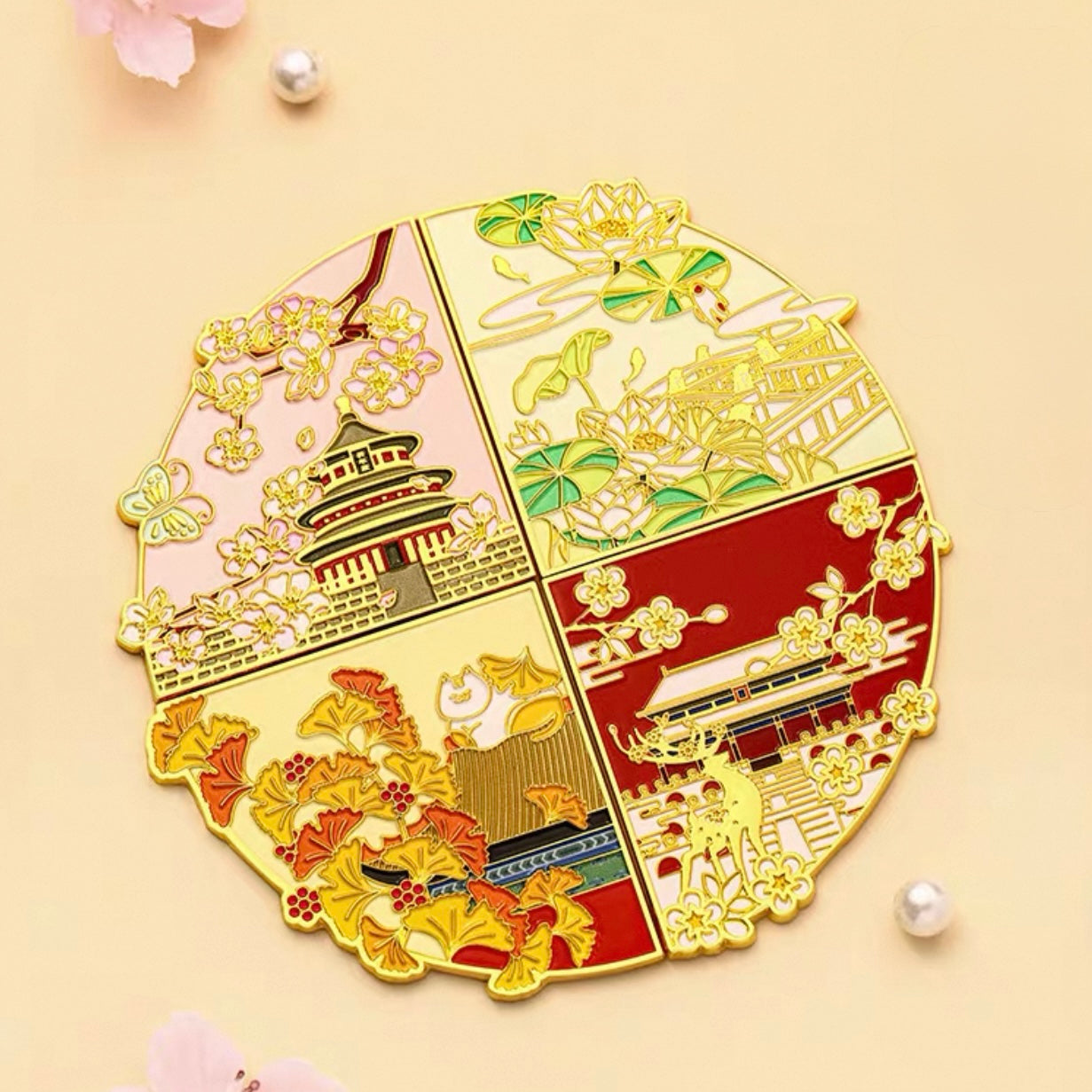 Forbidden City Four Seasons Fridge Magnet