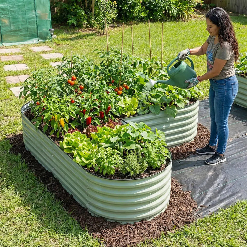YoYoBloom 17" Tall Heart-Shaped Metal Raised Garden Bed| Upgrade 2.0 Knee-High Design