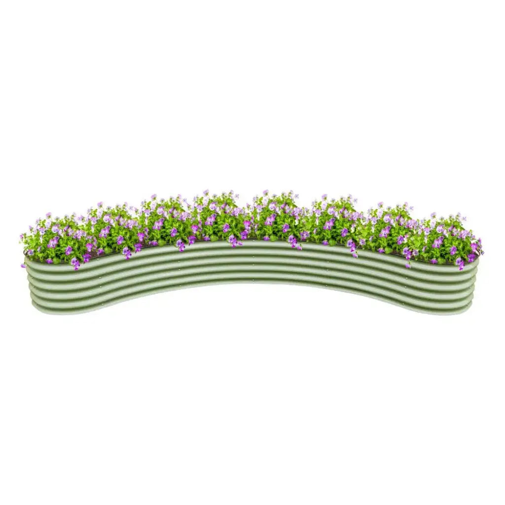 YoYoBloom 17" Tall New Moon Metal Raised Garden Bed | Knee-High Design