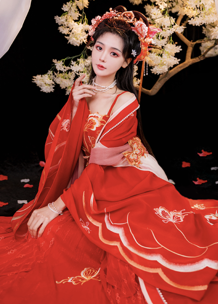 The Tang Dynasty Wedding, Bridal Gown, Blooming Lotus