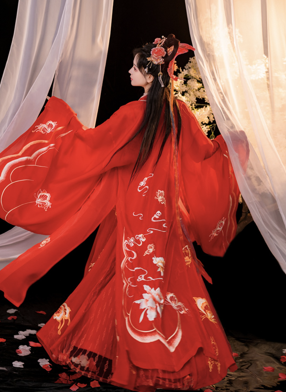 The Tang Dynasty Wedding, Bridal Gown, Blooming Lotus