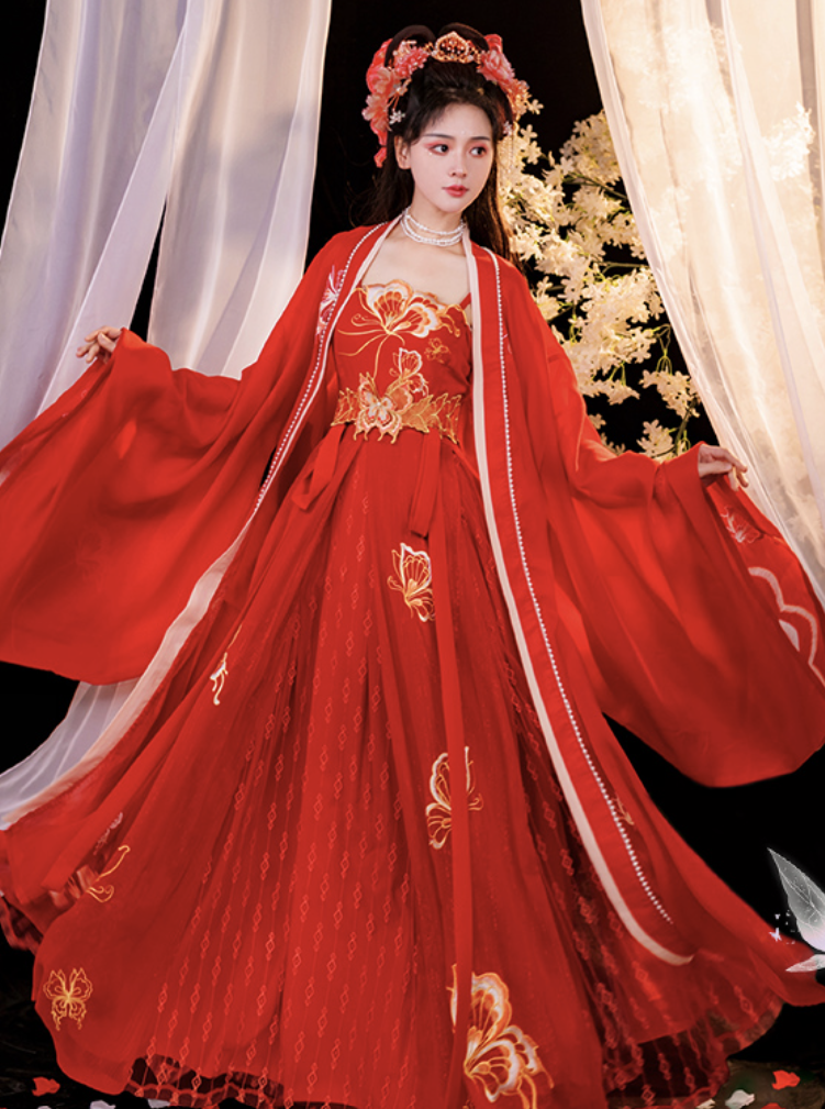 The Tang Dynasty Wedding, Bridal Gown, Blooming Lotus