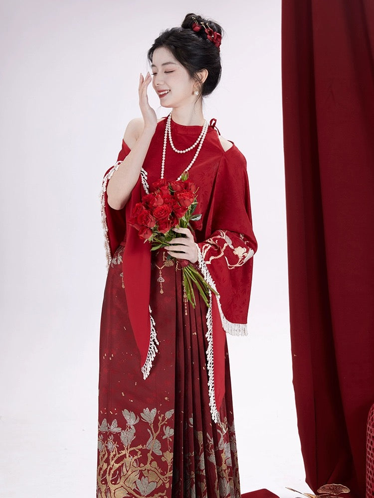 Ming Dynasty Modern Hanfu, Mamianqun, Thrilling Banquet 惊鸿宴