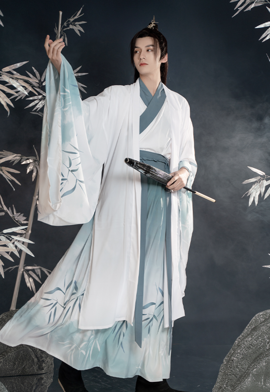 Wei Jin Wuxia Style Qiyao Ruqun - Bamboo Rhyme 竹韵