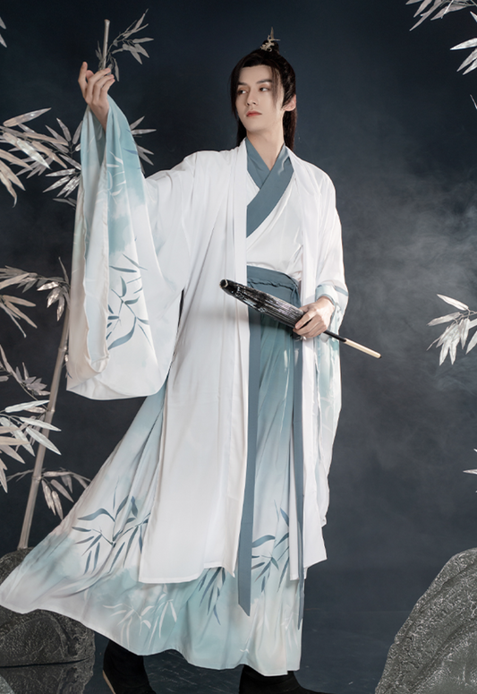 Wei Jin Wuxia Style Qiyao Ruqun - Bamboo Rhyme 竹韵