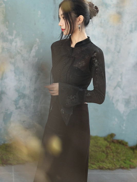 Everett Modern Cheongsam Style Top