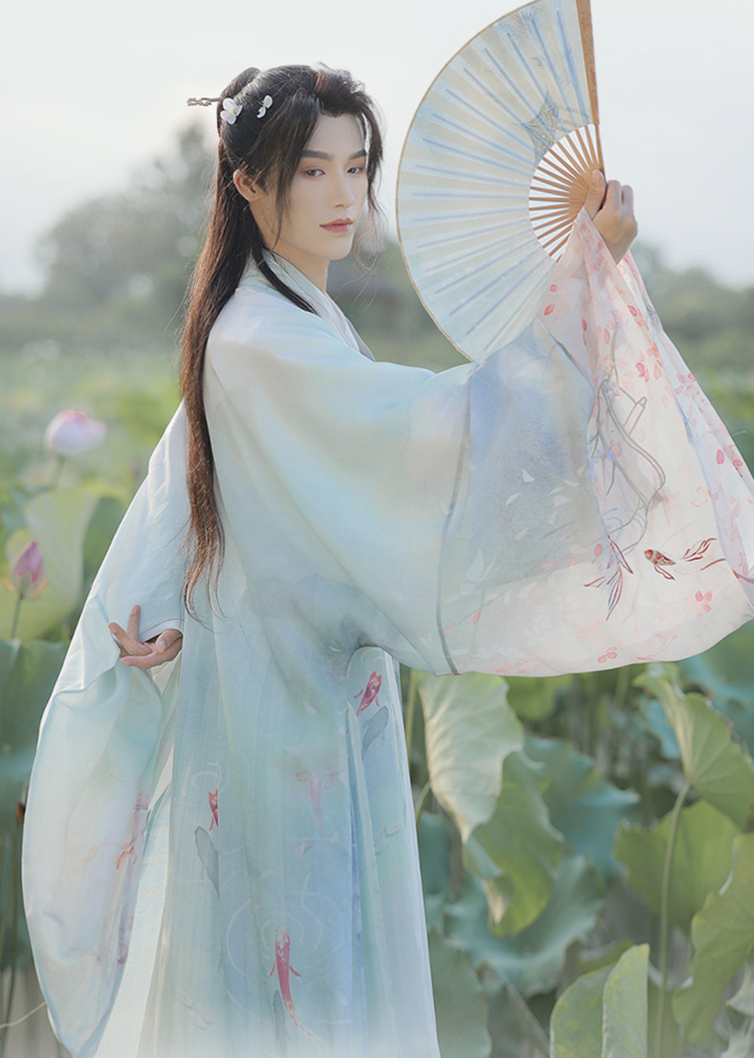 Wei Jin Wuxia Style Qiyao Ruqun - Cloud Pavilion 琼花云归