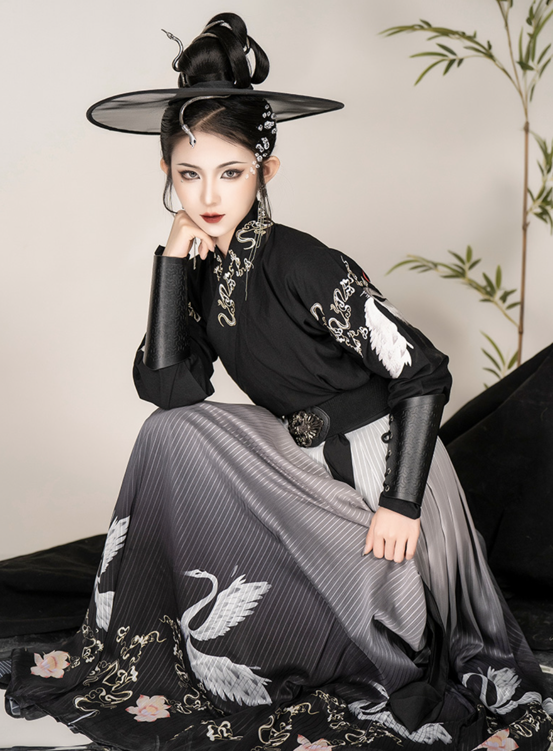 Wei Jin Wuxia Style Qiyao Ruqun - Immortal Crane 鹤骨