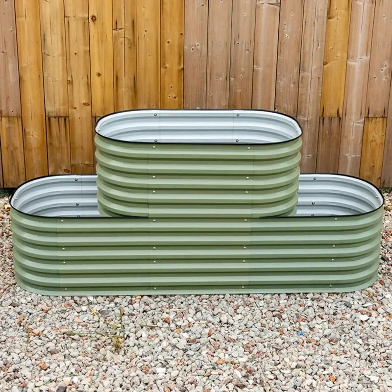 YoYoBloom 32" Tall 2 Tiered Metal Raised Garden Bed | Upgrade 2.0 Waist-High Design