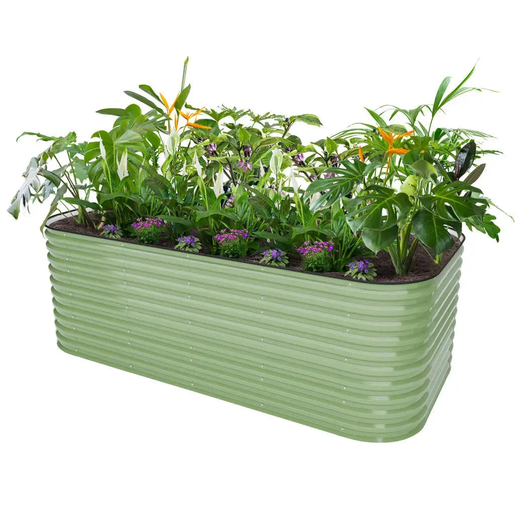 YoYoBloom 32" Tall 8' x 4' Metal Raised Garden Bed (10-in-1) | Upgrade 2.0 Waist-High Design