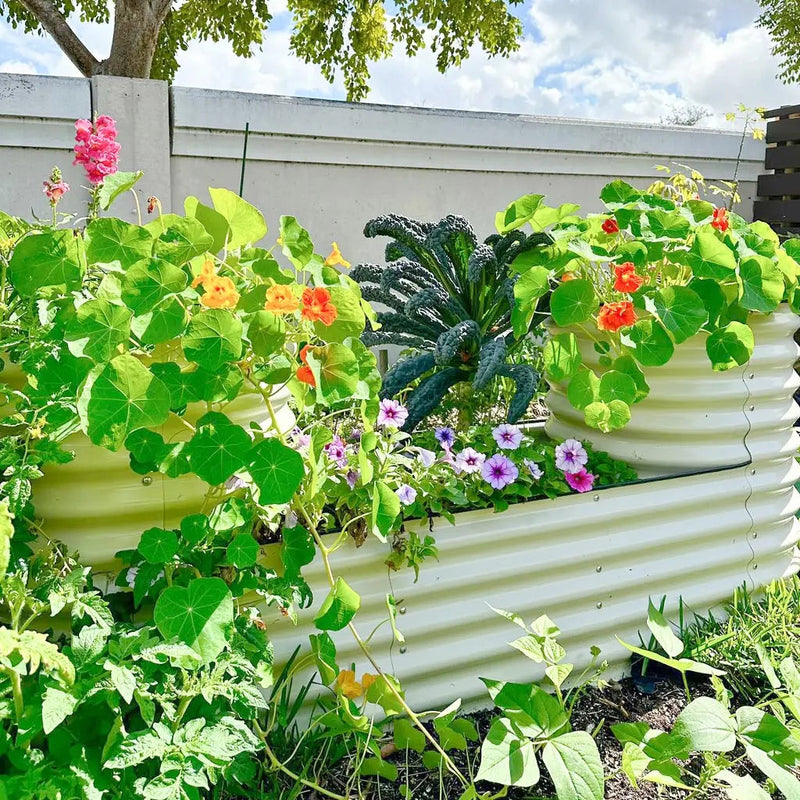 YoYoBloom 32" Tall Castle-Shaped Metal Raised Garden Bed | Upgrade 2.0 Waist-High Design