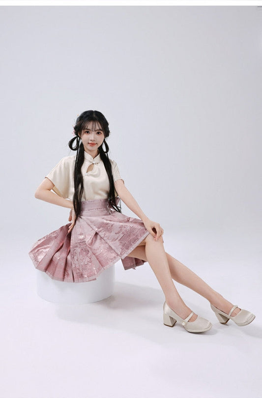 Ming Dynasty Modern Hanfu, Mamianqun, Scenic Tower 多景楼