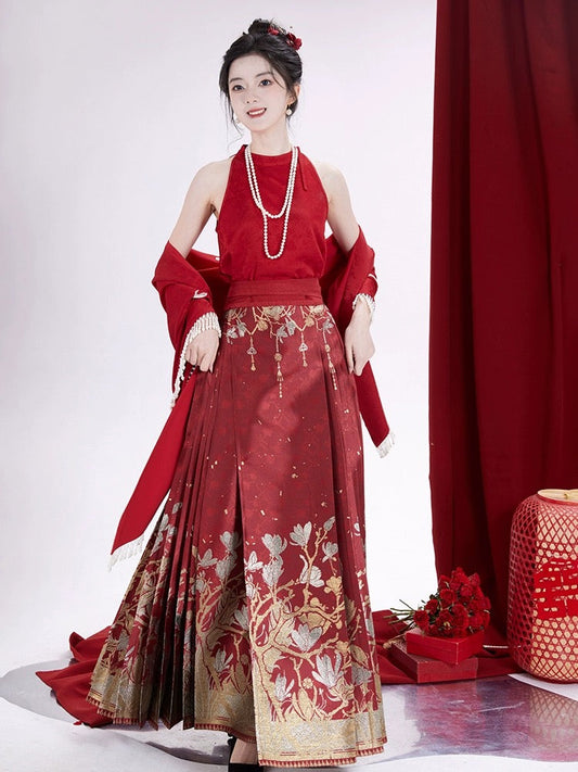 Ming Dynasty Modern Hanfu, Mamianqun, Thrilling Banquet 惊鸿宴