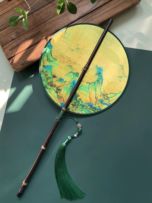 Thousand Miles Mountains Foldable Fan