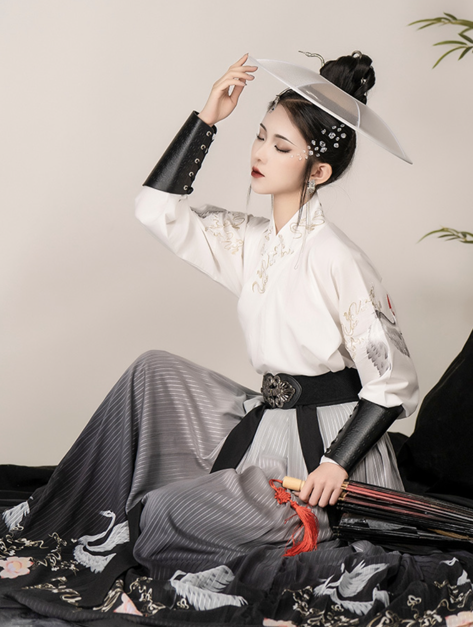 Wei Jin Wuxia Style Qiyao Ruqun - Immortal Crane 鹤骨