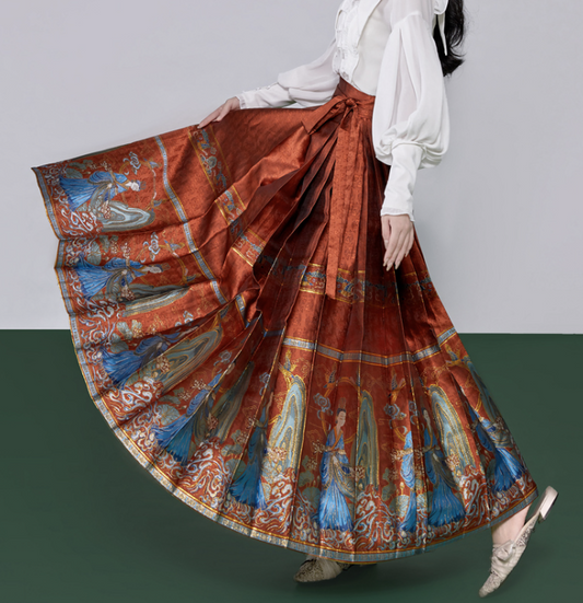 Ming Dynasty Modern Hanfu, Mamianqun, Han Lady (Preorder)