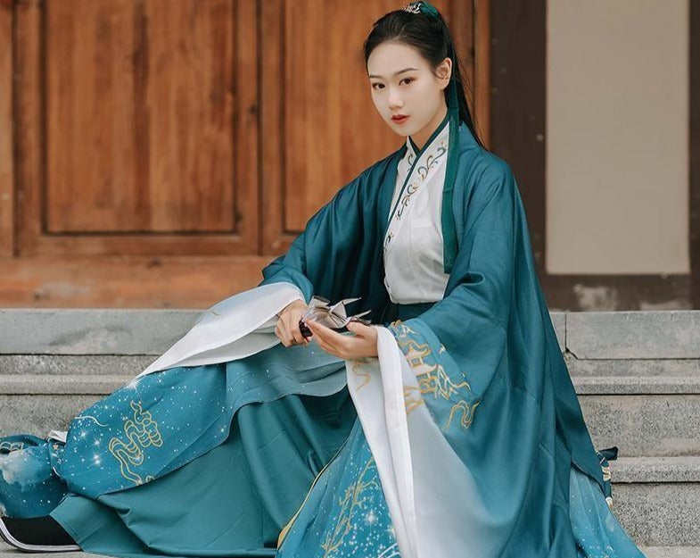 Wei Jin Wuxia Style Qiyao Ruqun - Cold Sand 流砂冷
