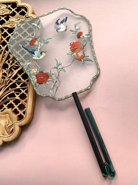 Lovebirds Hand Fan