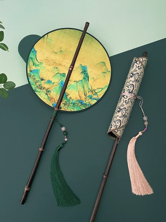 Thousand Miles Mountains Foldable Fan