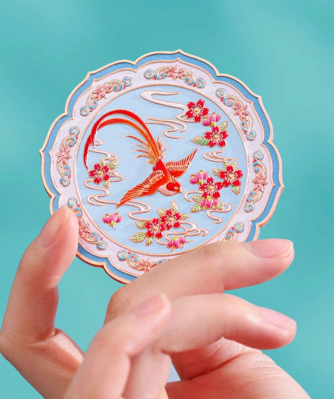 Birds and Flowers Pocket Mirror
