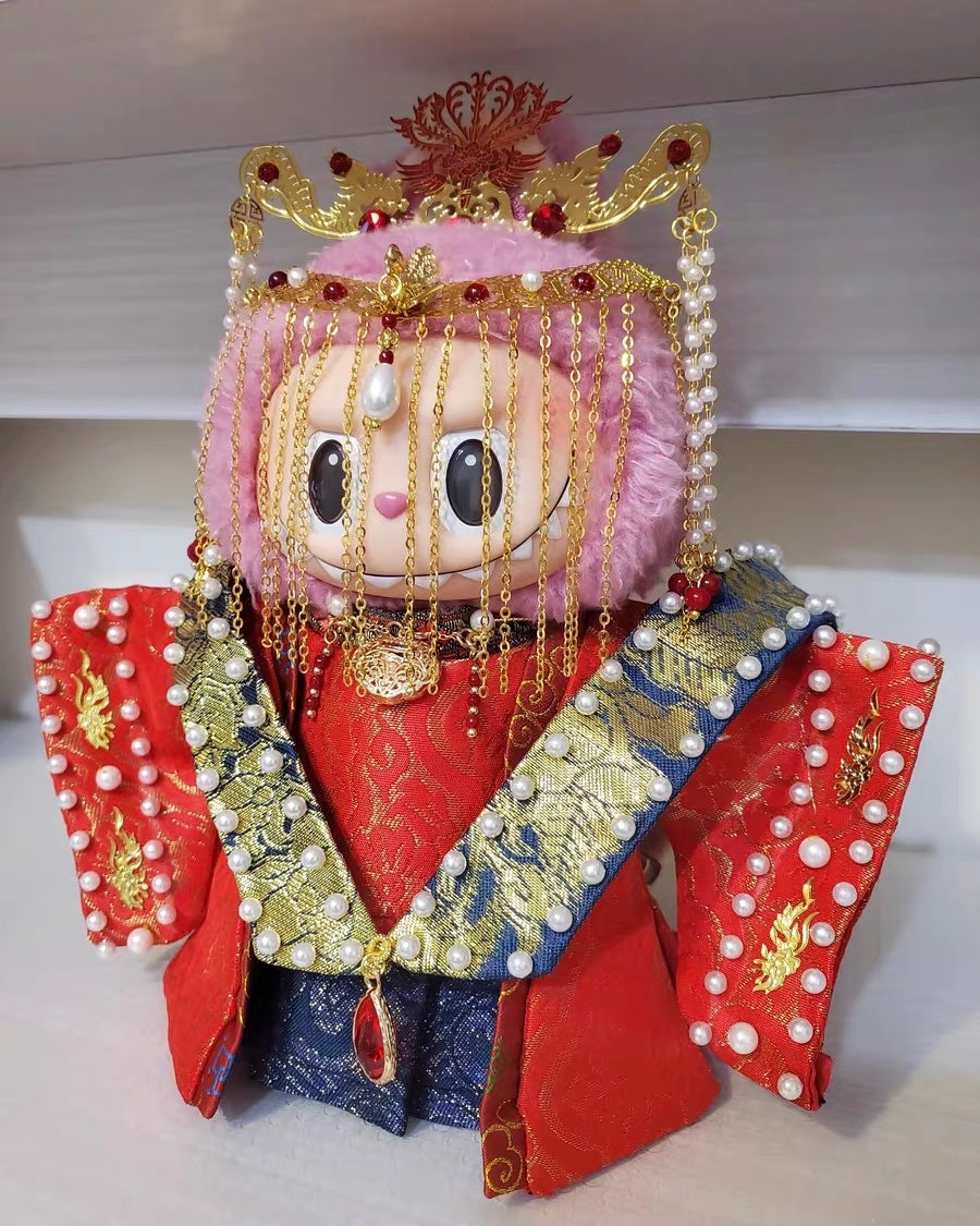 17cm Labubu Plush Doll Traditional Costume - Song Dynasty Bride