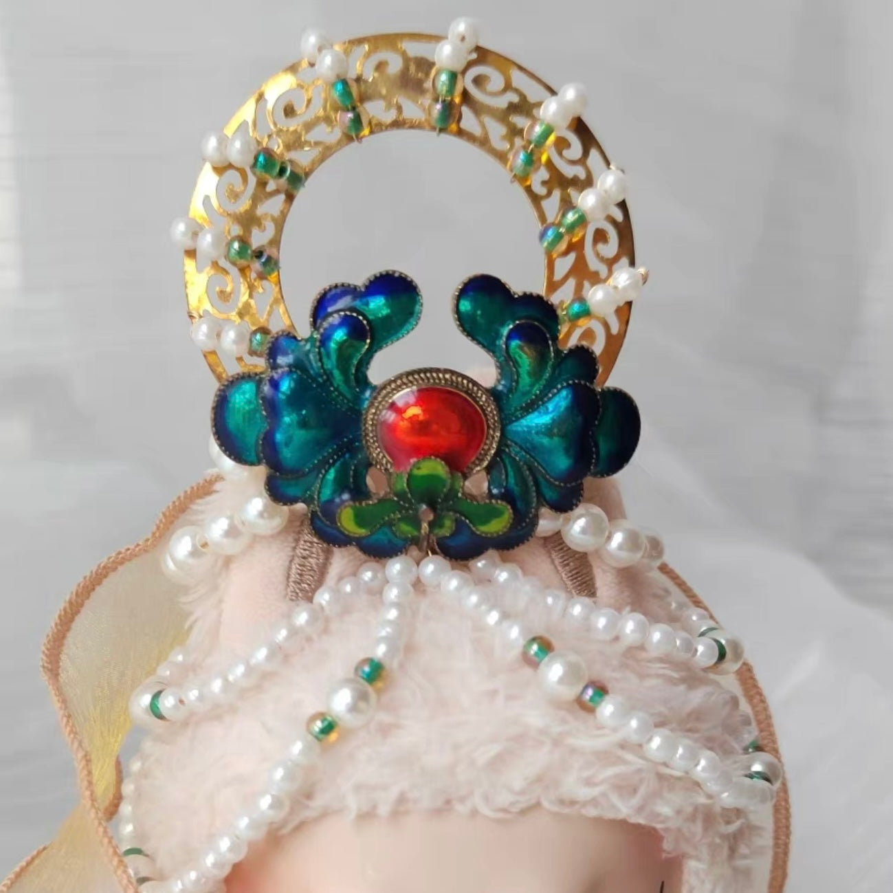 17cm Labubu Plush Doll Traditional Costume - Dunhuang Palace