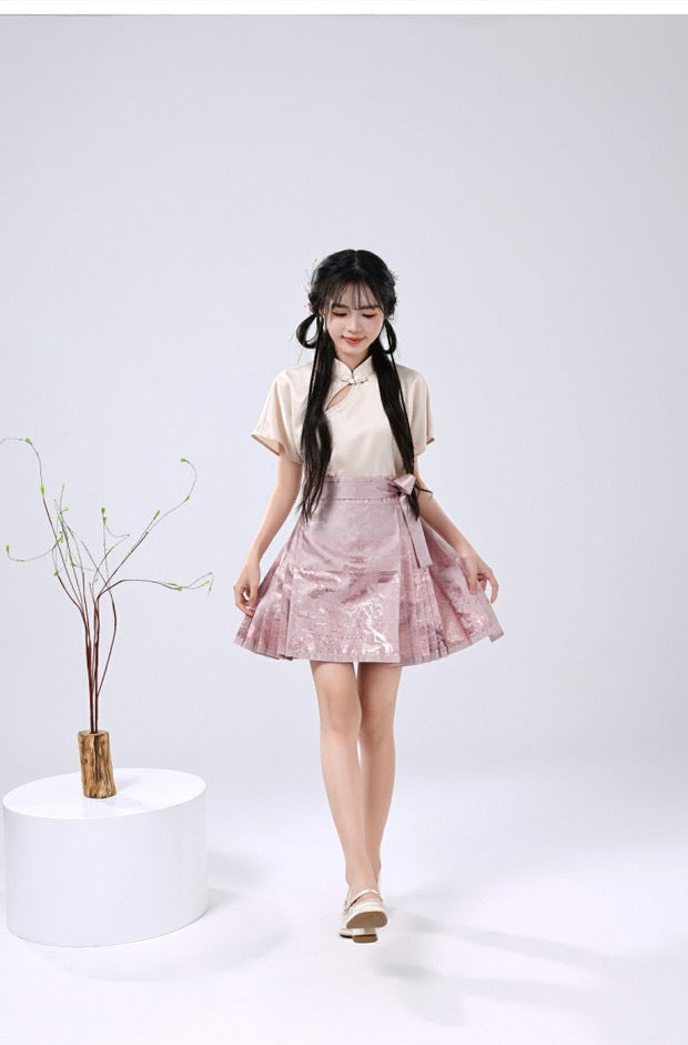 Ming Dynasty Modern Hanfu, Mamianqun, Scenic Tower 多景楼