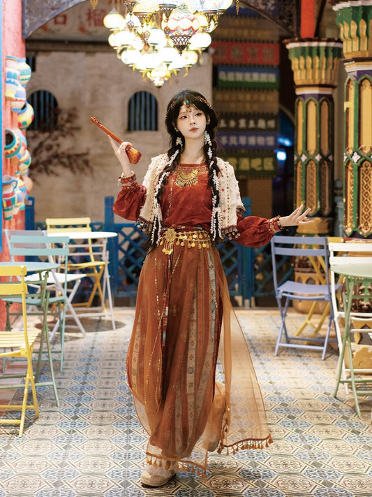 Dunhuang Style Modern Hanfu, New Chinese Style, Sunset 日落