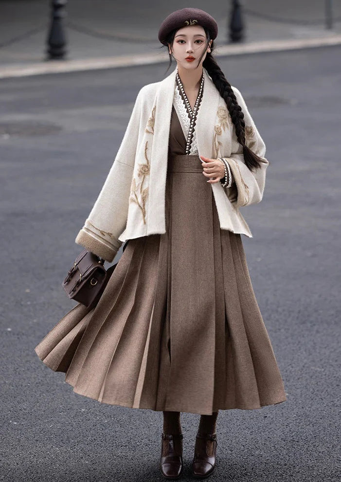 Woody Modern Hanfu Chinese Autumn Style Matching Set