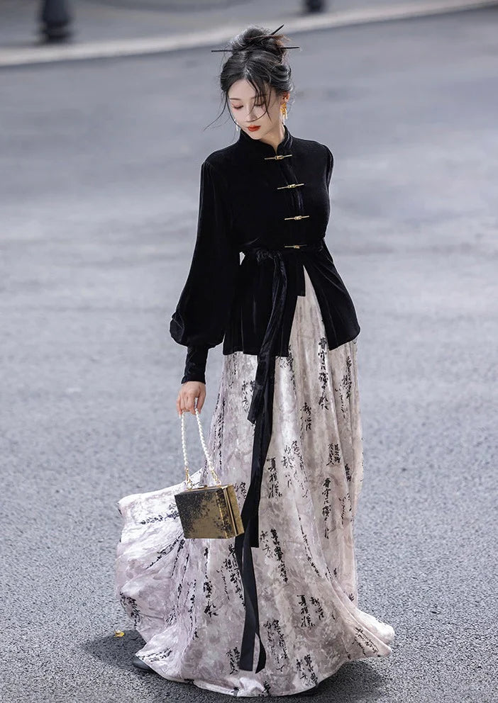 Letters Modern Hanfu Chinese Style Matching Set