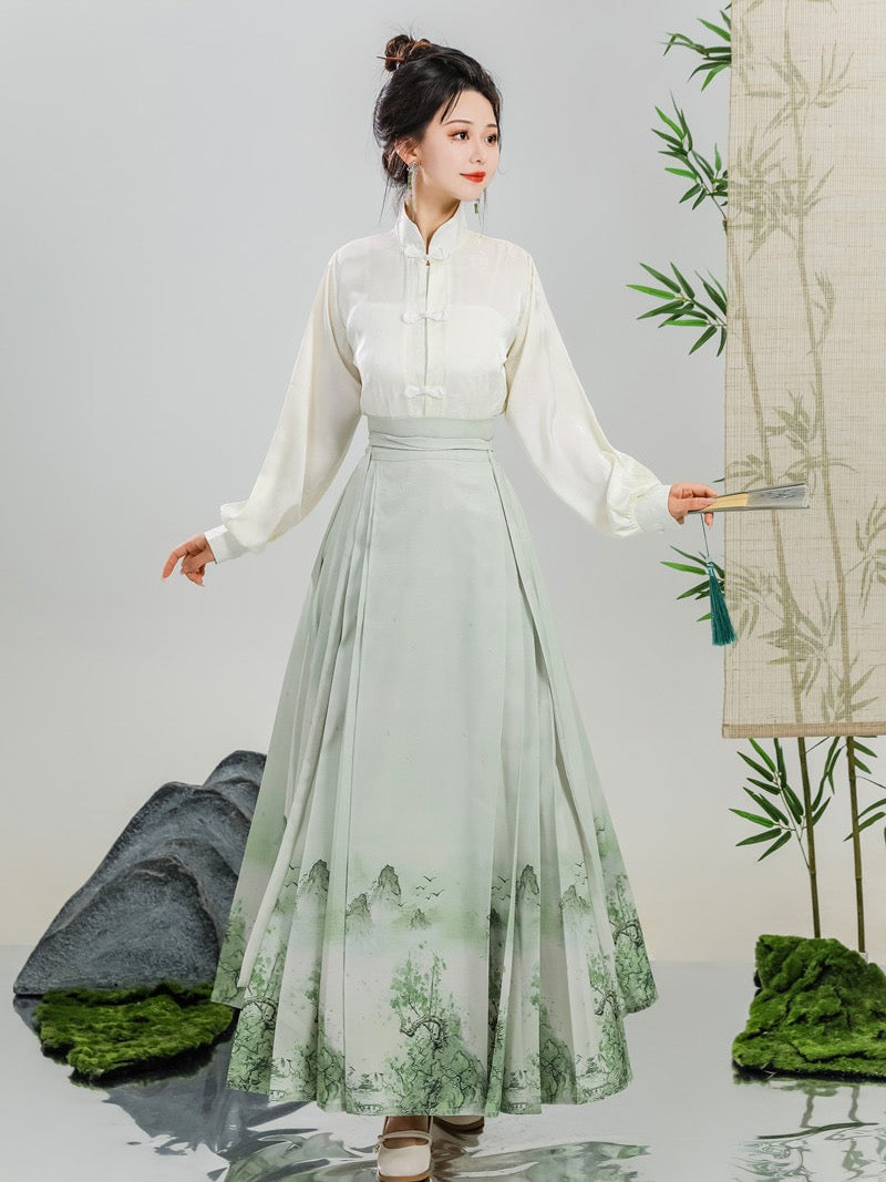 Ming Dynasty Modern Hanfu, Mamianqun, Lila (Preorder)
