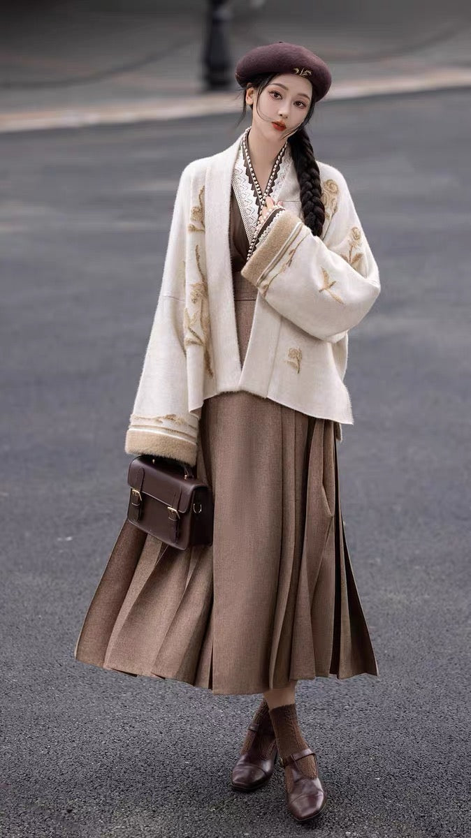 Woody Modern Hanfu Chinese Autumn Style Matching Set