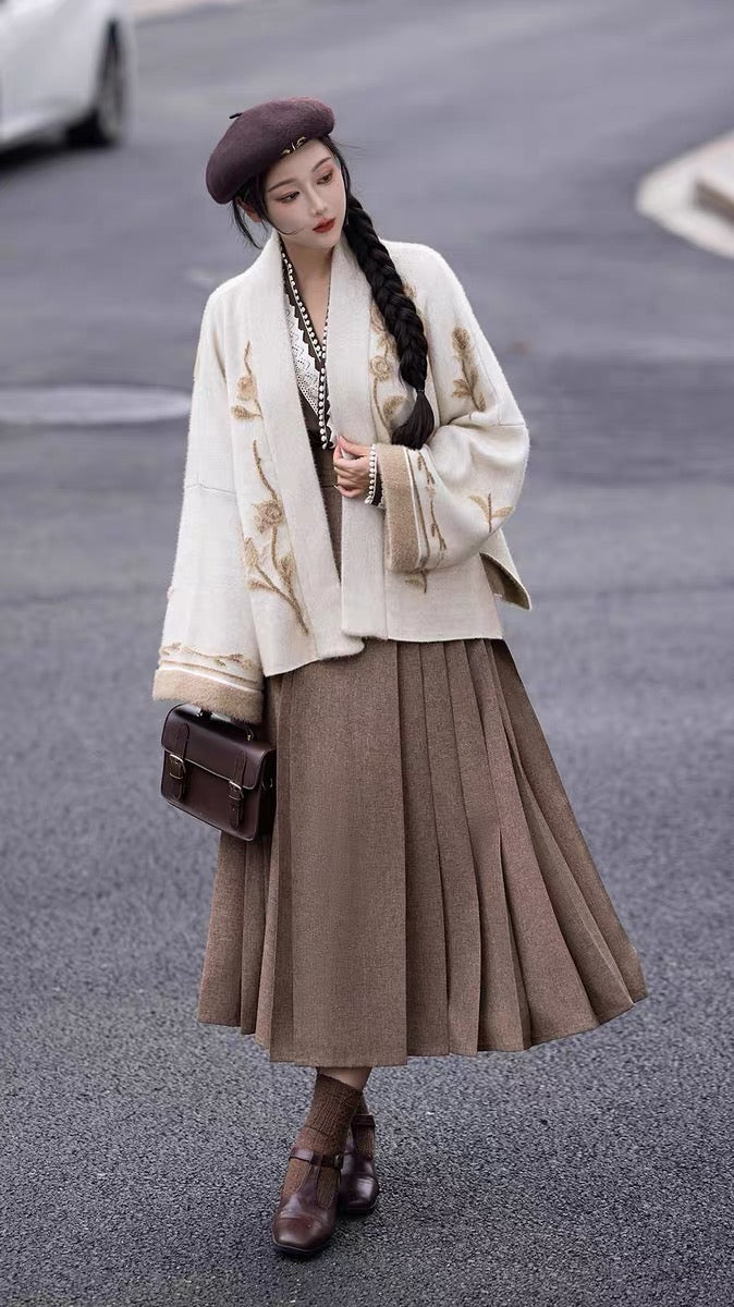 Woody Modern Hanfu Chinese Autumn Style Matching Set