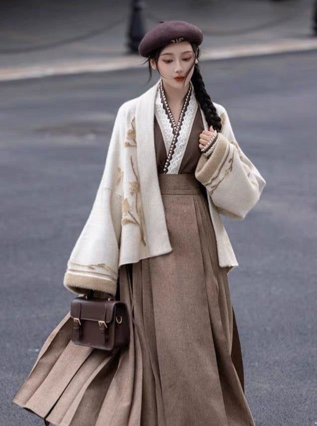 Woody Modern Hanfu Chinese Autumn Style Matching Set