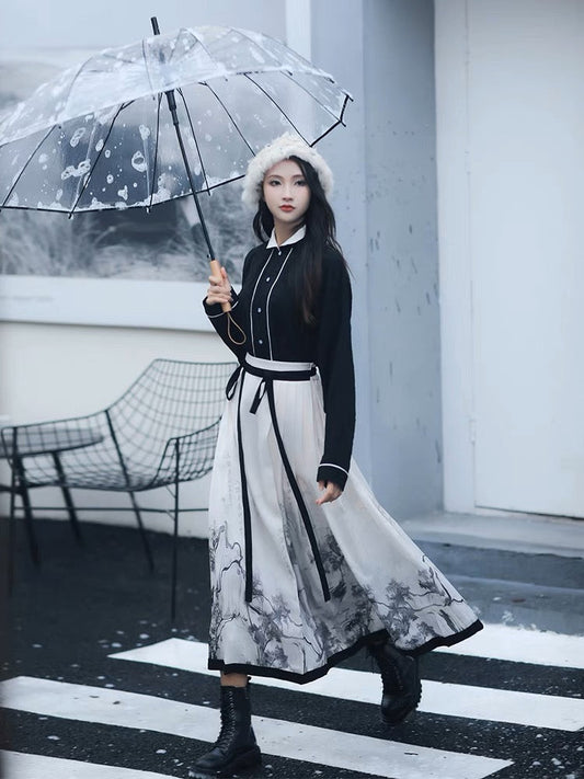 Ming Dynasty Modern Hanfu, Mamianqun, Picturesque (Preorder)