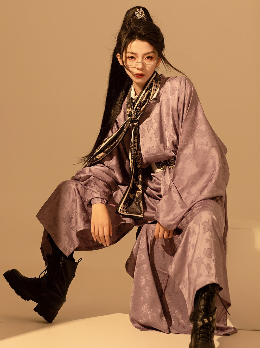 Tang Dynasty Hanfu Robe - Taro 芋泥