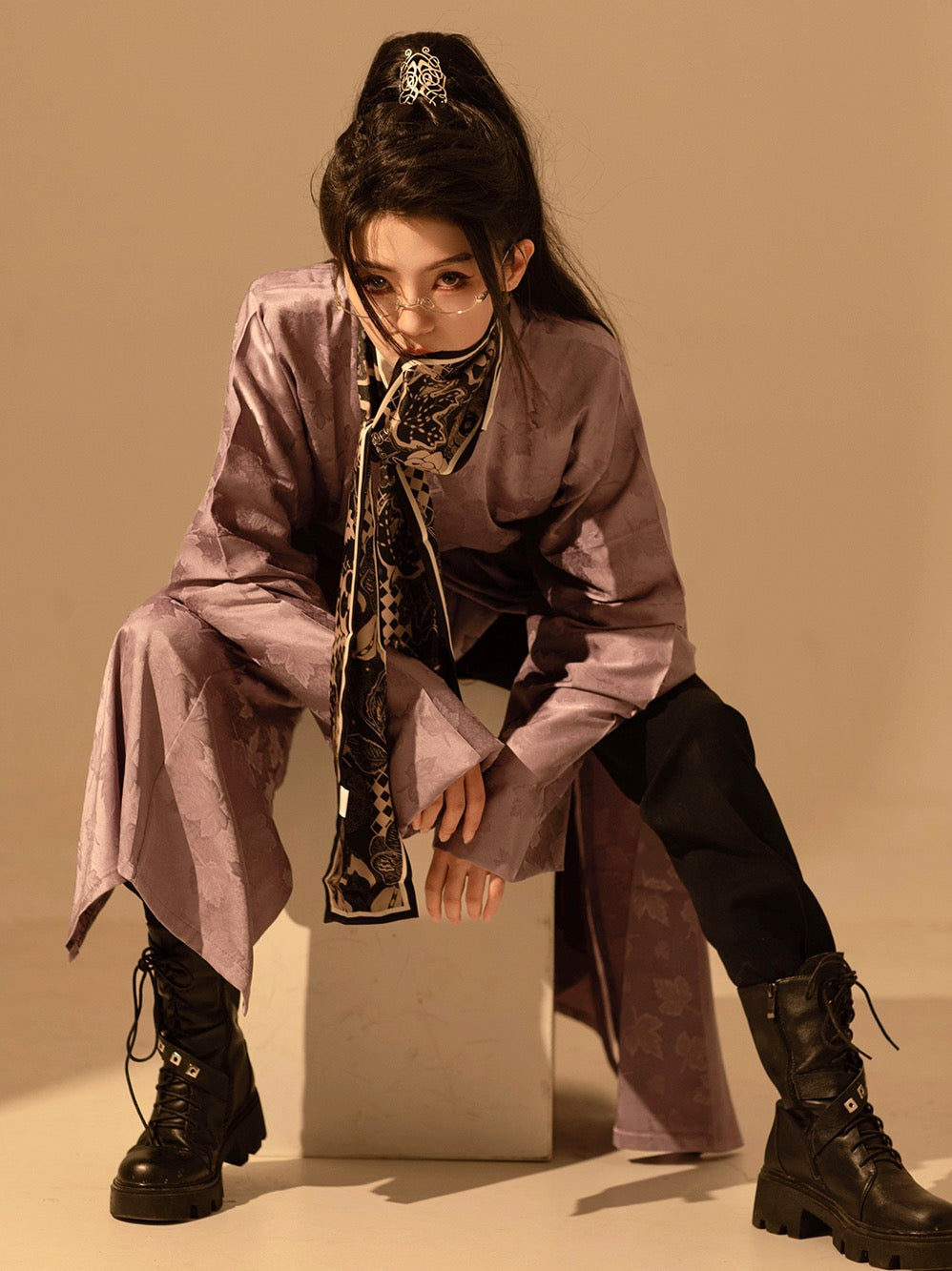 Tang Dynasty Hanfu Robe - Taro 芋泥