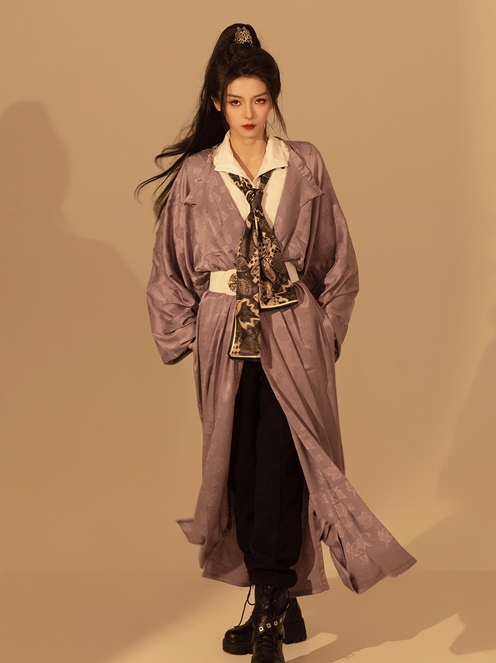 Tang Dynasty Hanfu Robe - Taro 芋泥
