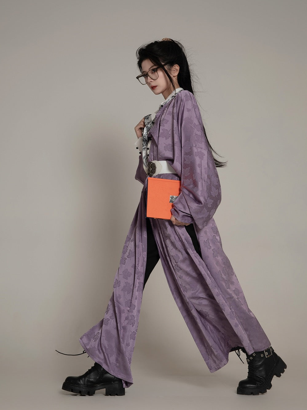 Tang Dynasty Hanfu Robe - Taro 芋泥