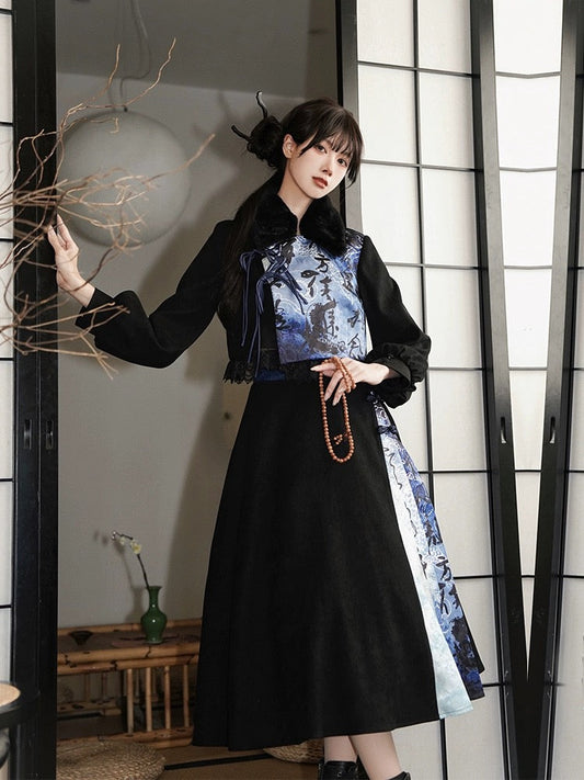 Casual Qi Lolita Chinese Style Dress, Delphine