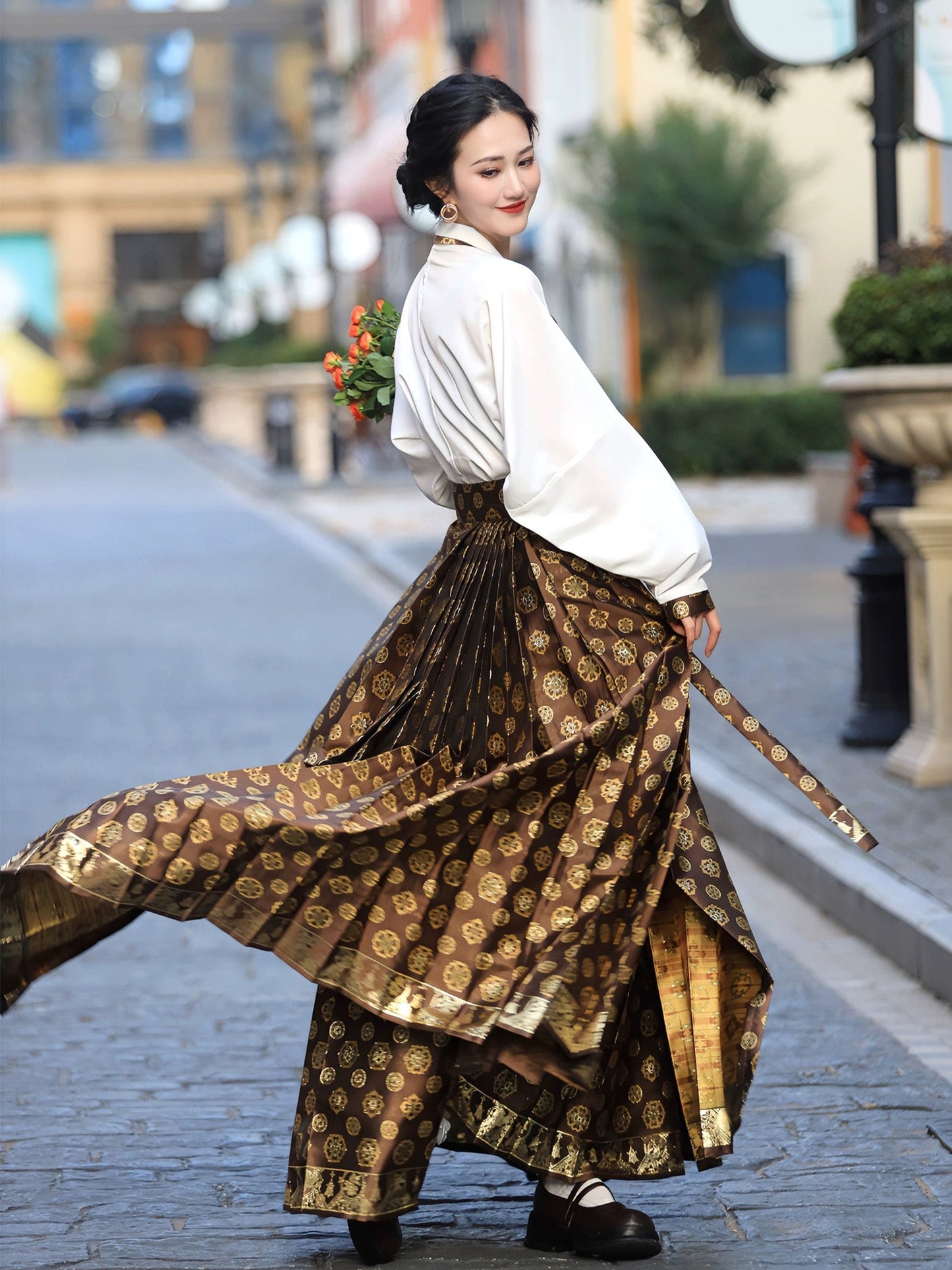 Pipa Ming Style Mamian Skirt Hanfu