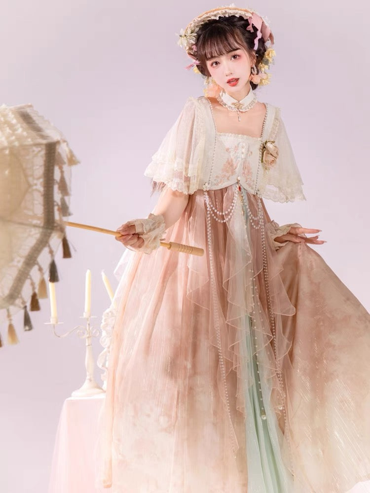 Qi Lolita Tang Dynasty Hanfu, Floral Fairy