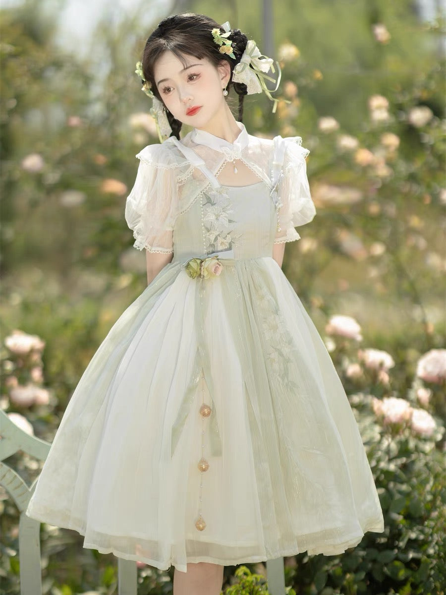 Sweet Qi Lolita Chinese Dress, Leafine