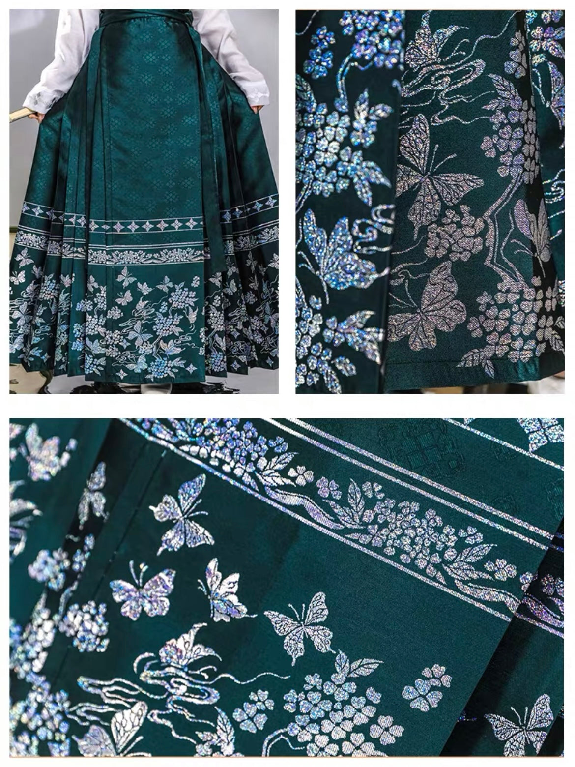 Ming Dynasty Modern Hanfu, Mamianqun, Tealine