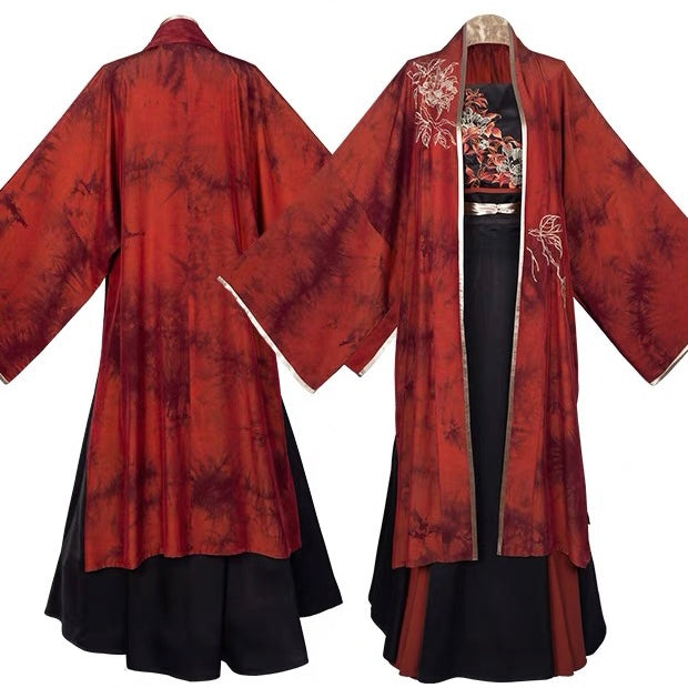 Vermilion Modern Hanfu Song Style Matching Set