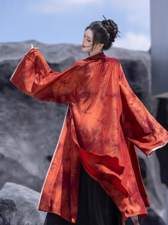 Vermilion Modern Hanfu Song Style Matching Set