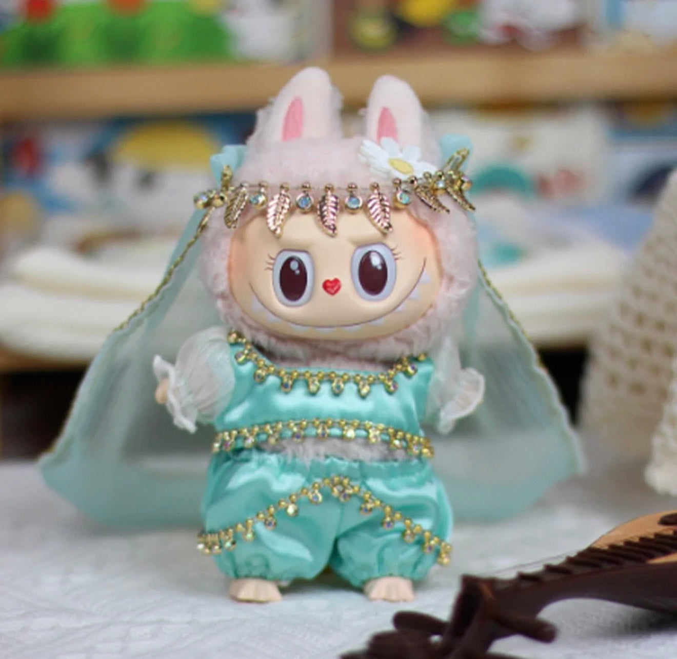17cm Labubu Plush Doll Traditional Costume - Princess Jasmine