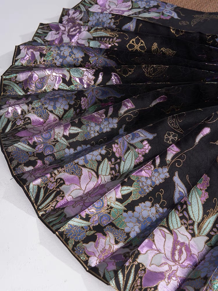 Ming Dynasty Modern Hanfu, Mamianqun, Night Orchid (Preorder)