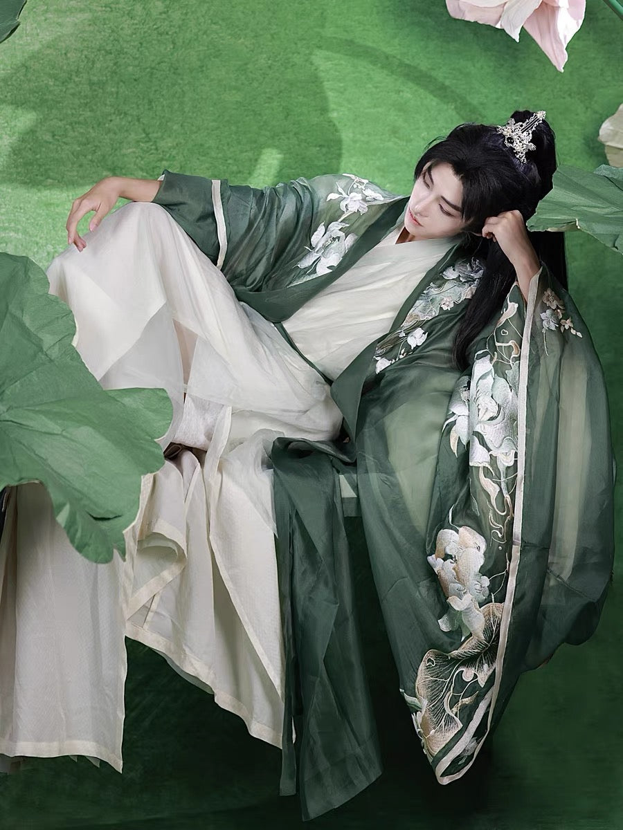 Wei Jin Xianxia Style Qiyao Ruqun - Jade Lotus 玉莲